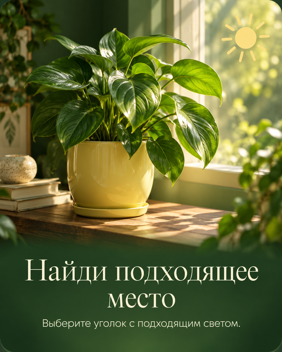 Растение у светлого окна